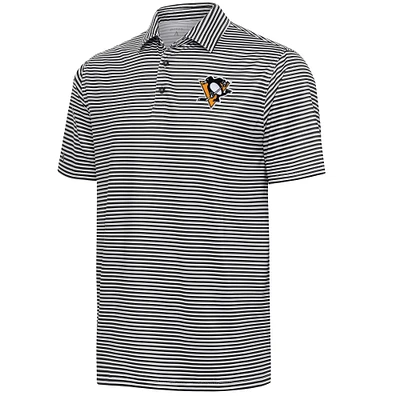 Men's Antigua Black Pittsburgh Penguins Skills Polo