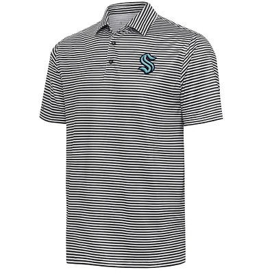 Men's Antigua  Black Seattle Kraken Skills Polo