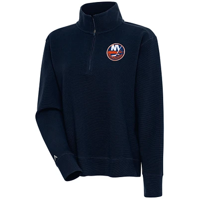 Women's Antigua Navy New York Islanders Portal Quarter-Zip Pullover Top