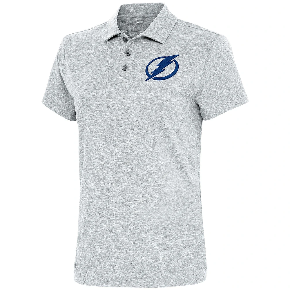 Women's Antigua Heather Tampa Bay Lightning Motivated Polo