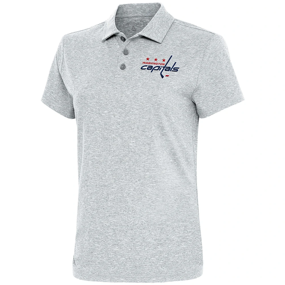 Women's Antigua Heather Washington Capitals Motivated Polo