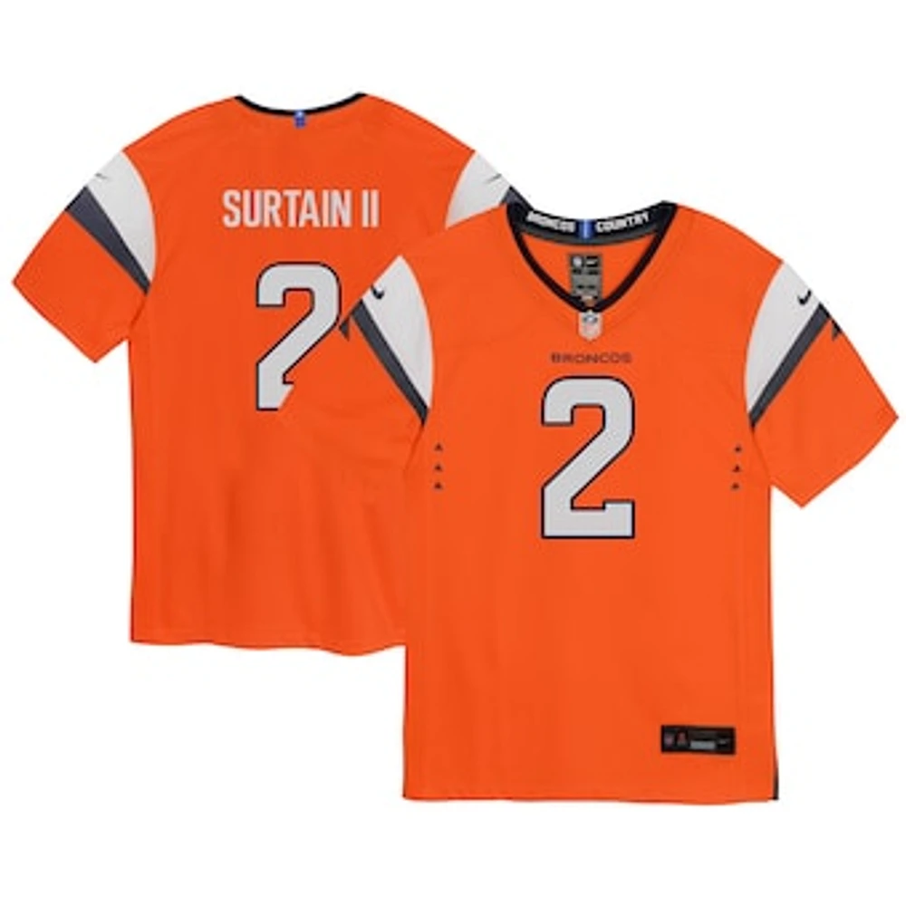 Infant Nike Patrick Surtain II Orange Denver Broncos Team  Player Game Jersey