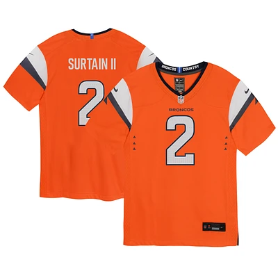 Infant Nike Patrick Surtain II Orange Denver Broncos Team  Player Game Jersey