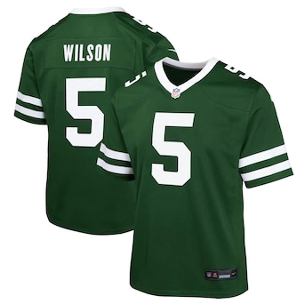 Youth Nike Garrett Wilson Green New York Jets Game Jersey