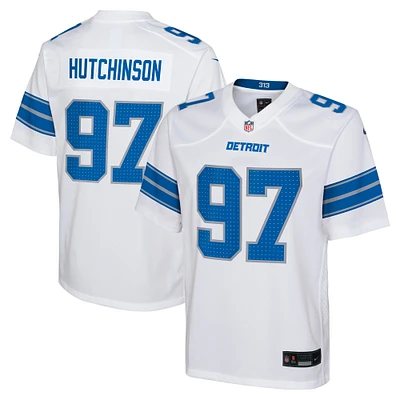 Youth Nike Aidan Hutchinson White Detroit Lions Game Jersey