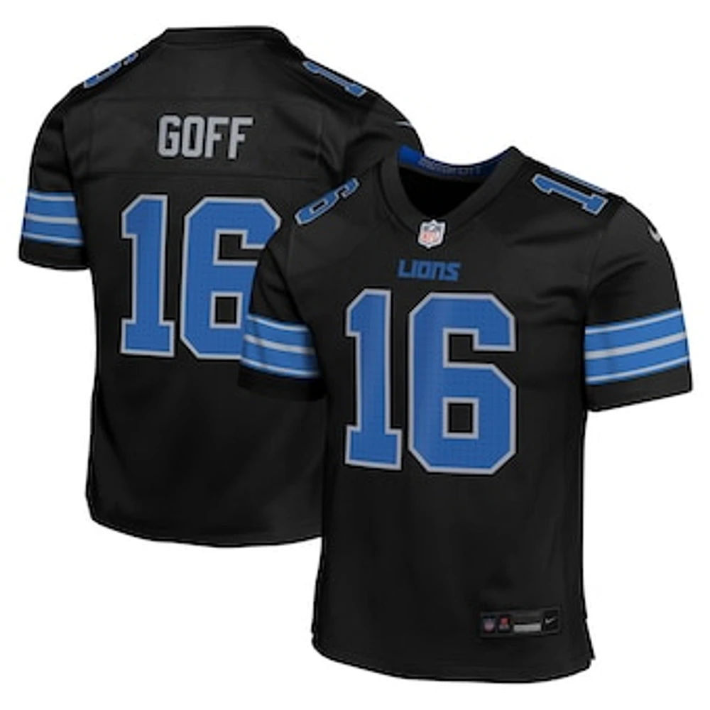 Youth Nike Jared Goff Black Detroit Lions Game Jersey