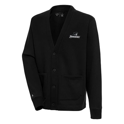 Men's Antigua Black Providence Friars Victory Cardigan