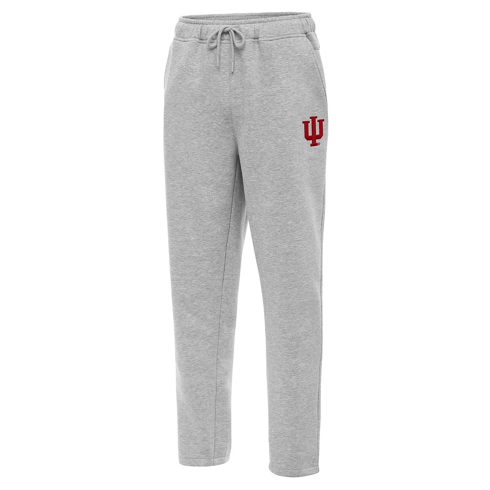 Men's Antigua Heather Gray Indiana Hoosiers Victory Sweatpants
