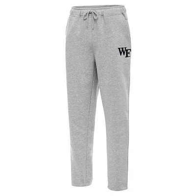 Men's Antigua Heather Gray Wake Forest Demon Deacons Victory Sweatpants