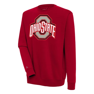Men's Antigua Red Ohio State Buckeyes Victory Pullover Sweatshirt