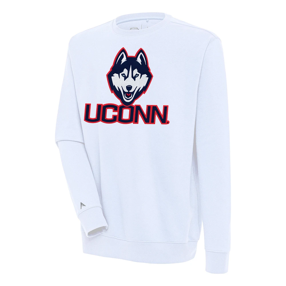 Men's Antigua White UConn Huskies Victory Pullover Sweatshirt
