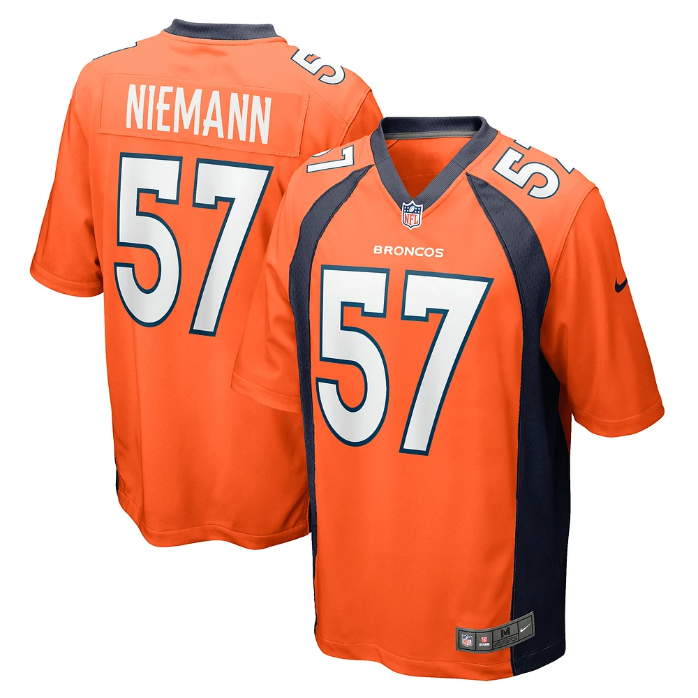 Men's Nike Ben Niemann Orange Denver Broncos Team Game Jersey
