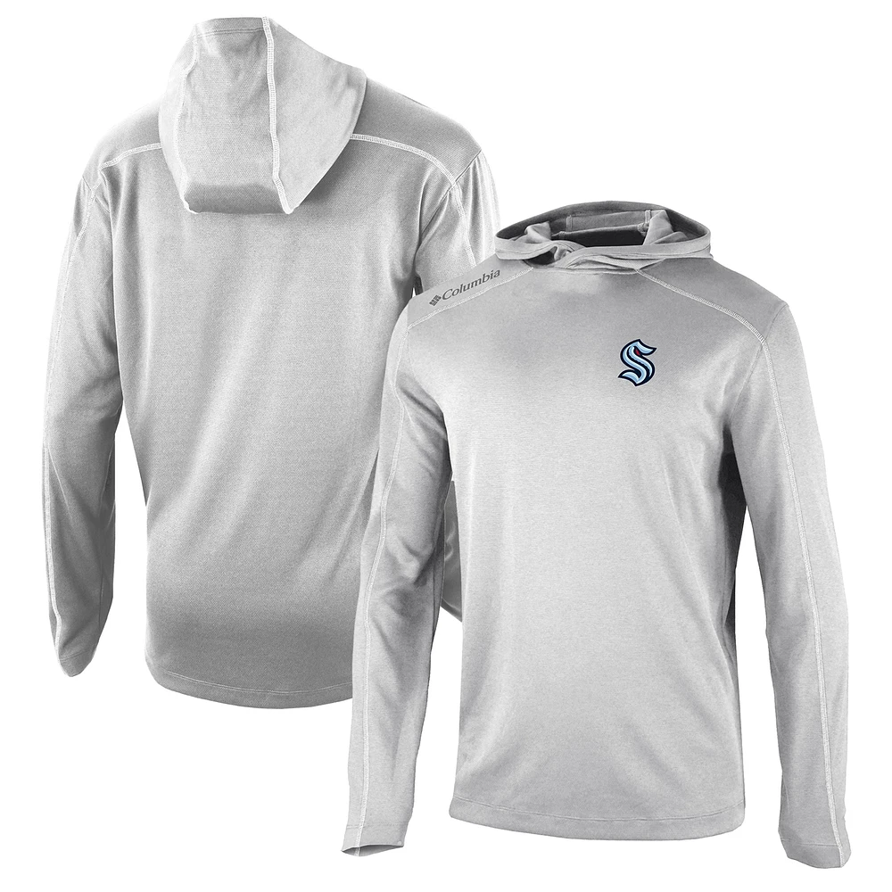 Men's Columbia Gray Seattle Kraken Omni-Wick Shotgun Long Sleeve Hoodie T-Shirt