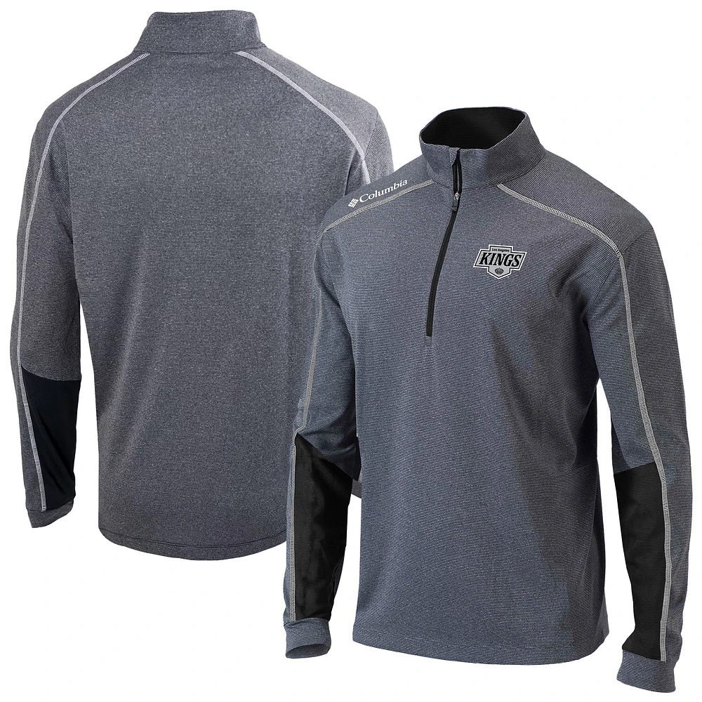 Men's Columbia Gray/Black Los Angeles Kings Omni-Wick Shotgun 2.0 Quarter-Zip Pullover Top