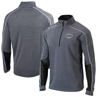 Men's Columbia Gray/Black Los Angeles Kings Omni-Wick Shotgun 2.0 Quarter-Zip Pullover Top