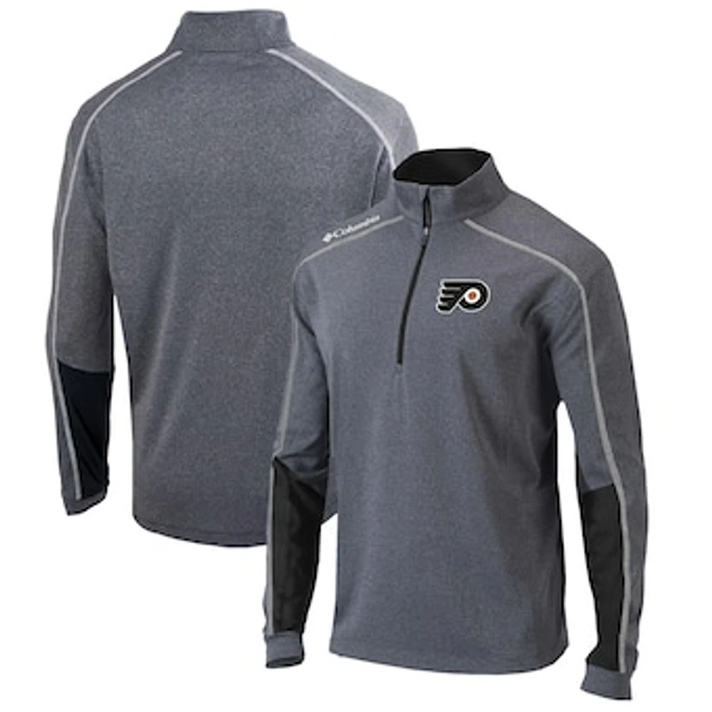 Men's Columbia Gray/Black Philadelphia Flyers Omni-Wick Shotgun 2.0 Quarter-Zip Pullover Top