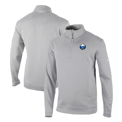 Men's Columbia Gray Buffalo Sabres Omni-Wick Wickhams Hills Half-Zip Pullover Top