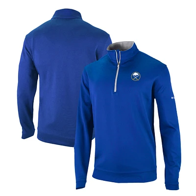 Men's Columbia Royal Buffalo Sabres Omni-Wick Wickhams Hills Half-Zip Pullover Top
