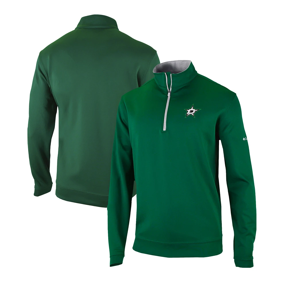 Men's Columbia Green Dallas Stars Omni-Wick Wickhams Hills Half-Zip Pullover Top