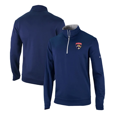 Men's Columbia Navy Florida Panthers Omni-Wick Wickhams Hills Half-Zip Pullover Top