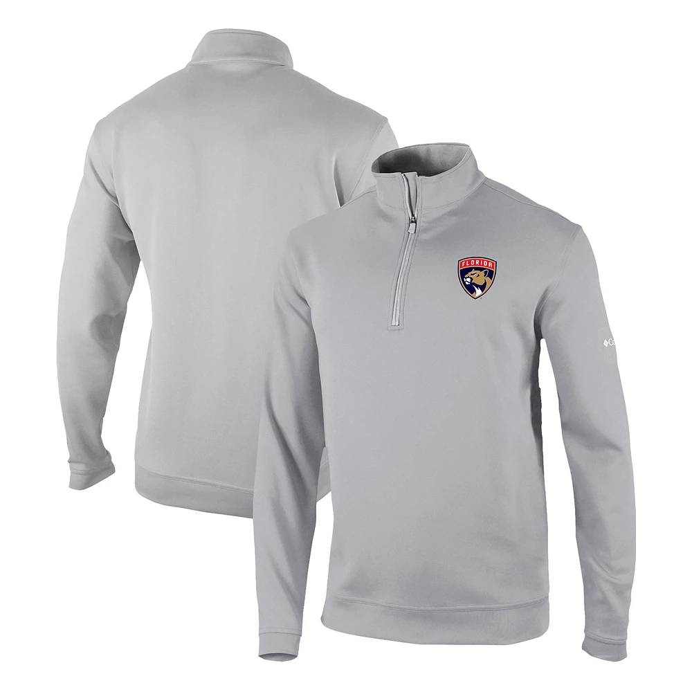 Men's Columbia Gray Florida Panthers Omni-Wick Wickhams Hills Half-Zip Pullover Top