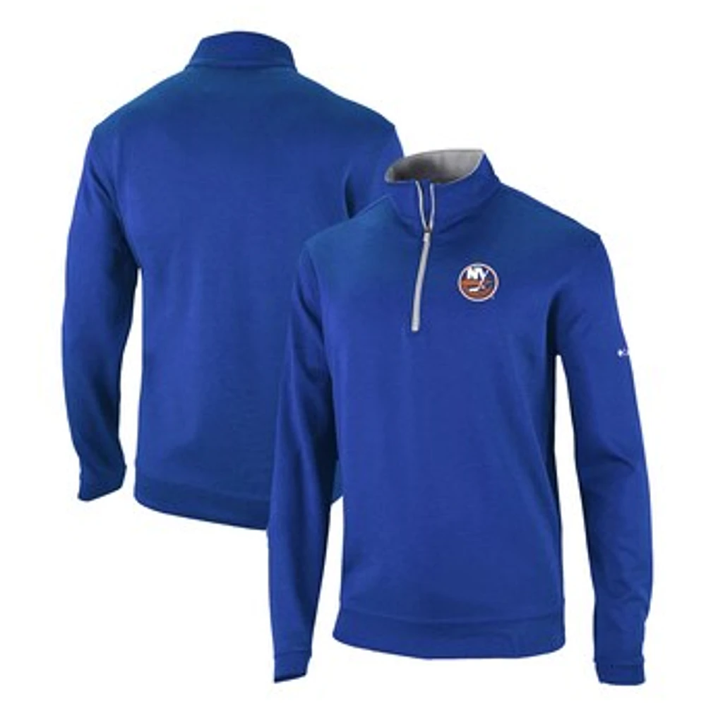 Men's Columbia Royal New York Islanders Omni-Wick Wickhams Hills Half-Zip Pullover Top