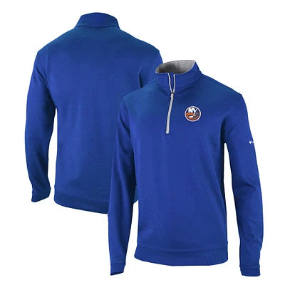 Men's Columbia Royal New York Islanders Omni-Wick Wickhams Hills Half-Zip Pullover Top
