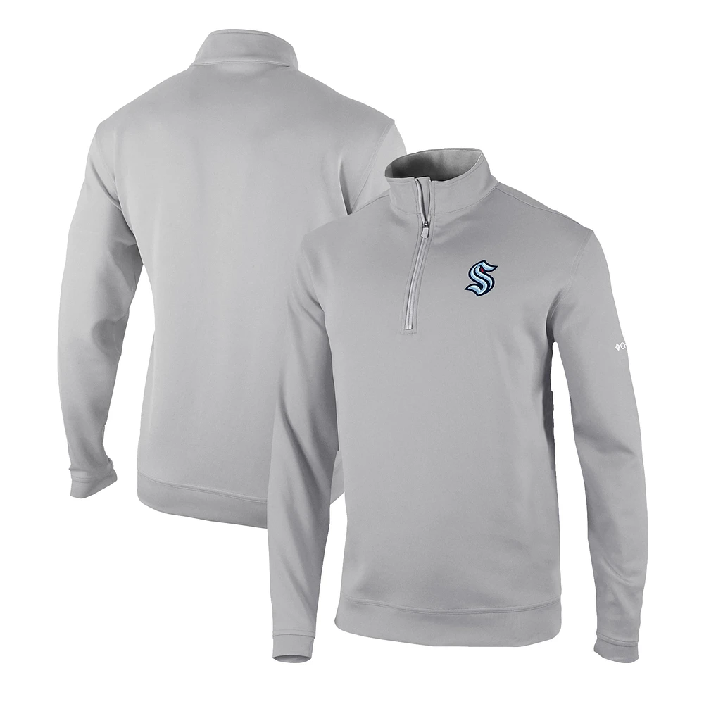 Men's Columbia Gray Seattle Kraken Omni-Wick Wickhams Hills Half-Zip Pullover Top