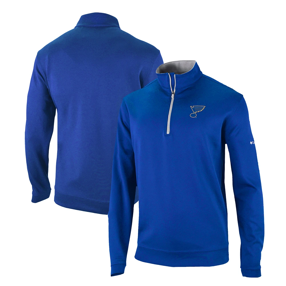 Men's Columbia St. Louis Blues Omni-Wick Wickhams Hills Half-Zip Pullover Top