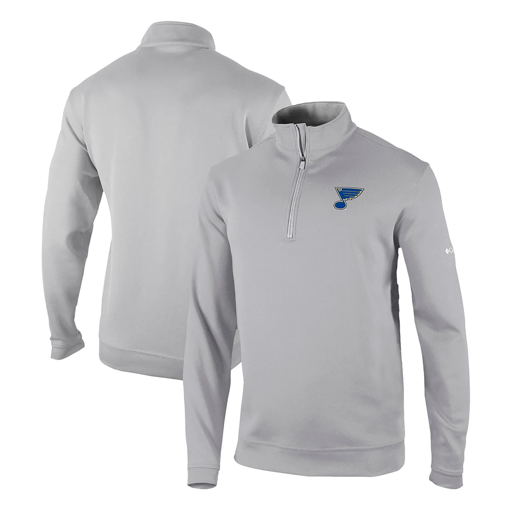 Men's Columbia Gray St. Louis Blues Omni-Wick Wickhams Hills Half-Zip Pullover Top