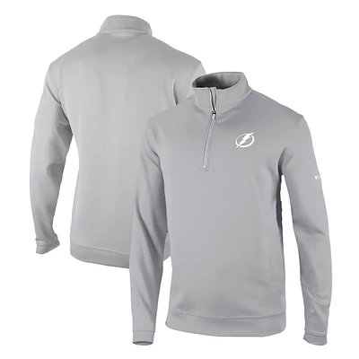 Men's Columbia Gray Tampa Bay Lightning Omni-Wick Wickhams Hills Half-Zip Pullover Top