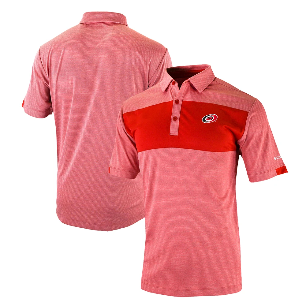 Men's Columbia Red Carolina Hurricanes Omni-Wick Total Control Polo