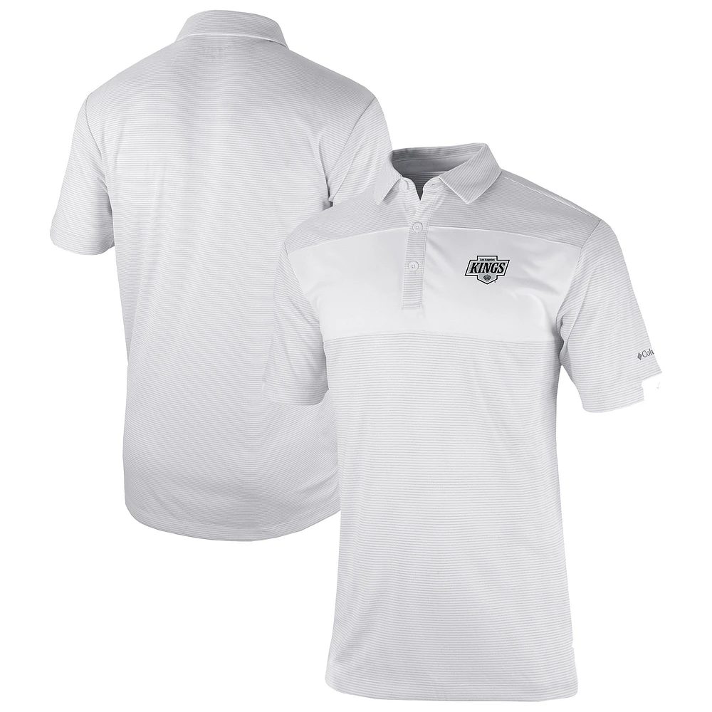 Men's Columbia White Los Angeles Kings Omni-Wick Total Control Polo