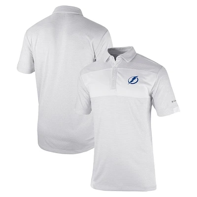 Men's Columbia White Tampa Bay Lightning Omni-Wick Total Control Polo
