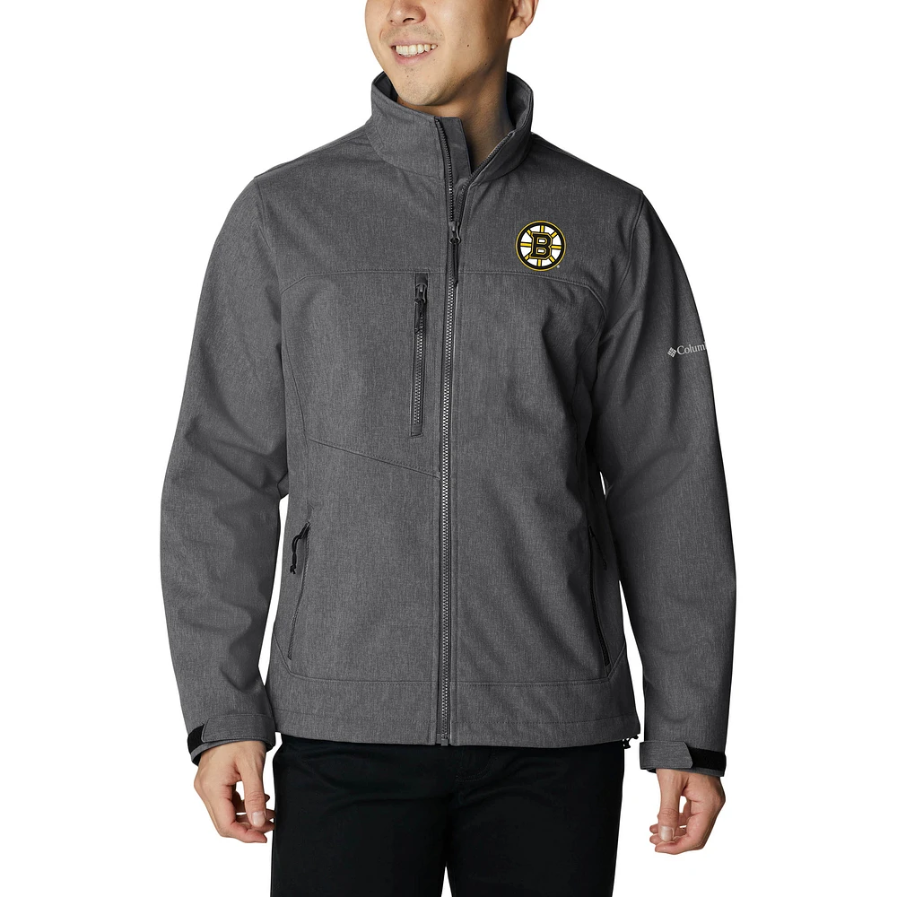 Men's Columbia Heather Gray Boston Bruins Ascender II Full-Zip Jacket