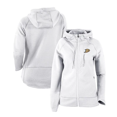 Women's Columbia White Anaheim Ducks Omni-Wick Pack It Up Full-Zip Jacket
