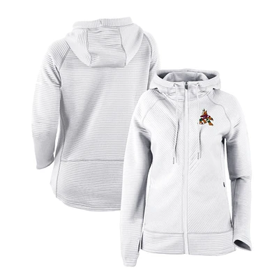 Women's Columbia White Arizona Coyotes Omni-Wick Pack It Up Full-Zip Jacket