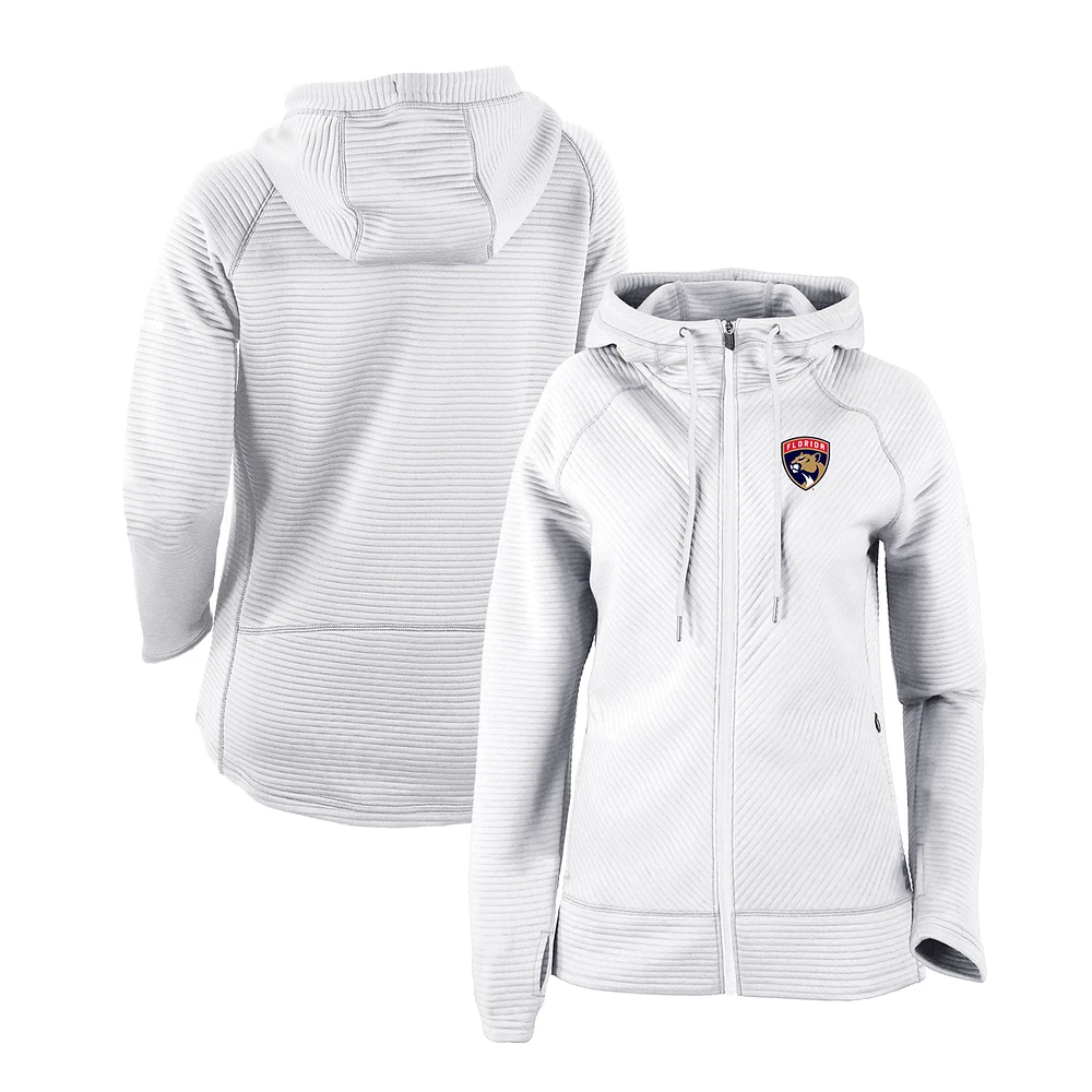 Women's Columbia White Florida Panthers Omni-Wick Pack It Up Full-Zip Jacket