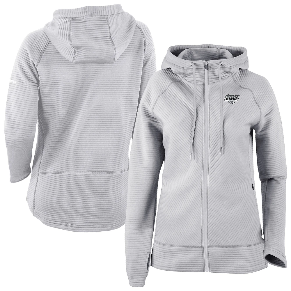 Women's Columbia Gray Los Angeles Kings Omni-Wick Pack It Up Full-Zip Jacket