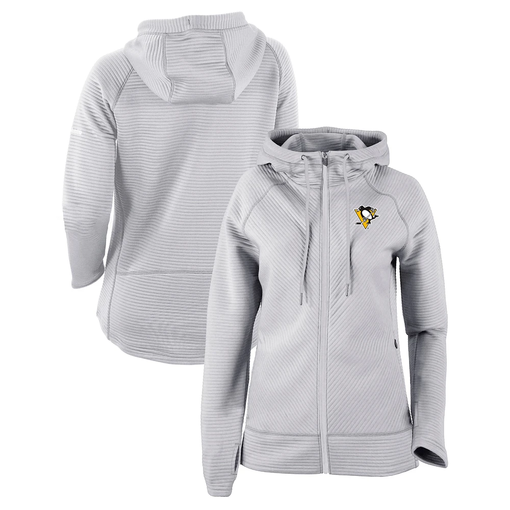 Women's Columbia Gray Pittsburgh Penguins Omni-Wick Pack It Up Full-Zip Jacket