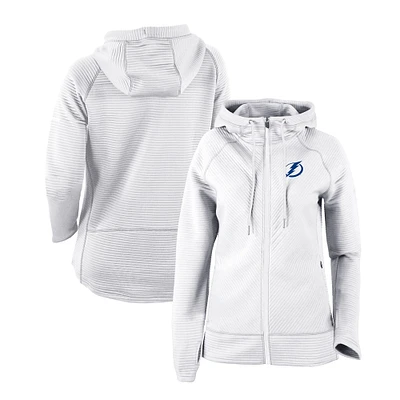 Women's Columbia White Tampa Bay Lightning Omni-Wick Pack It Up Full-Zip Jacket
