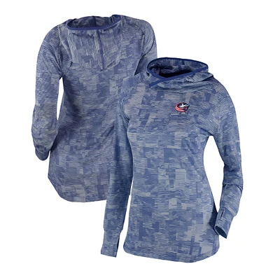 Women's Columbia Navy Columbus Blue Jackets Omni-Wick Sunday Ball Pullover Hoodie