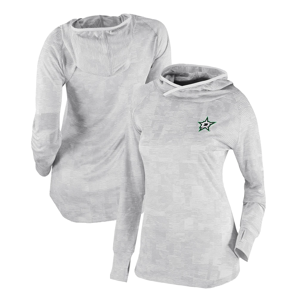 Women's Columbia White Dallas Stars Omni-Wick Sunday Ball Pullover Hoodie