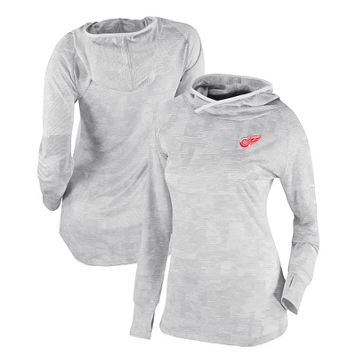 Women's Columbia White Detroit Red Wings Omni-Wick Sunday Ball Pullover Hoodie
