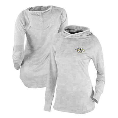 Women's Columbia White Nashville Predators Omni-Wick Sunday Ball Pullover Hoodie