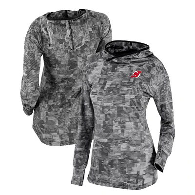Women's Columbia Black New Jersey Devils Omni-Wick Sunday Ball Pullover Hoodie