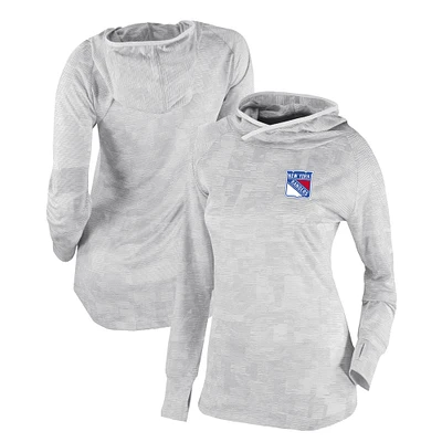 Women's Columbia White New York Rangers Omni-Wick Sunday Ball Pullover Hoodie