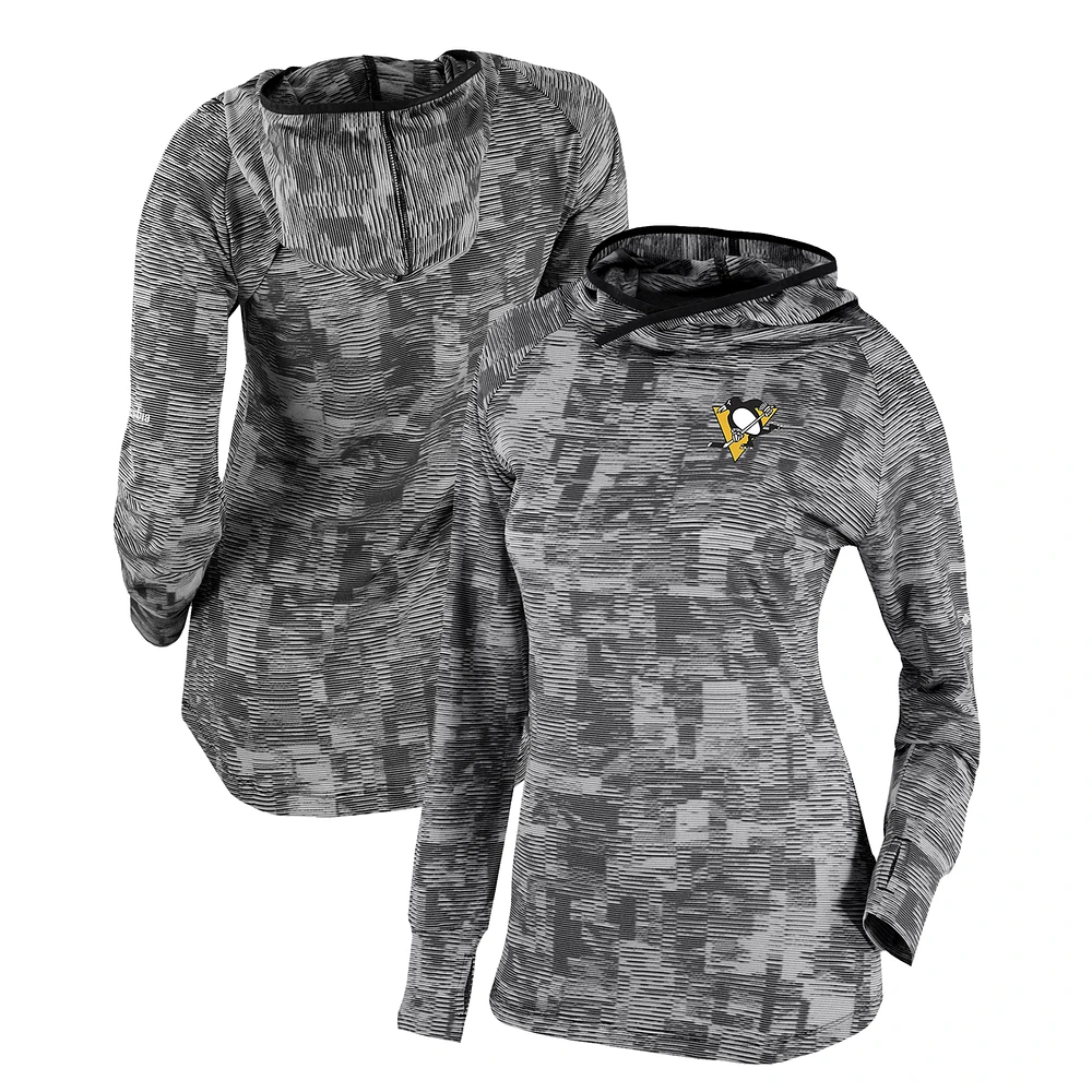 Women's Columbia Black Pittsburgh Penguins Omni-Wick Sunday Ball Pullover Hoodie
