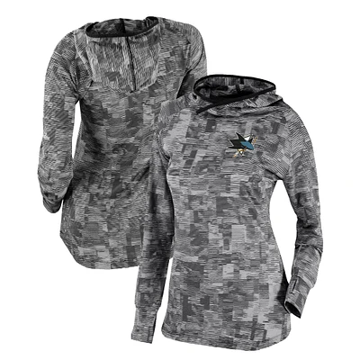 Women's Columbia Black San Jose Sharks Omni-Wick Sunday Ball Pullover Hoodie