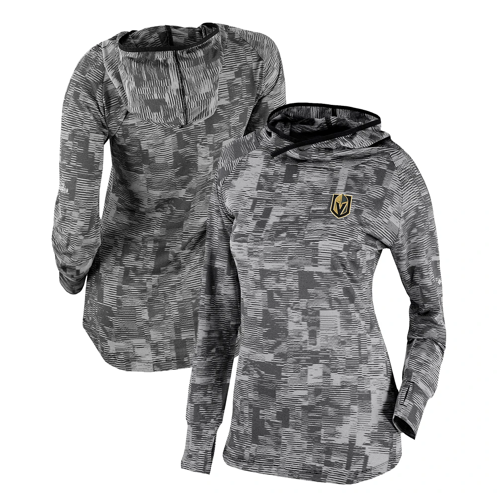 Women's Columbia Black Vegas Golden Knights Omni-Wick Sunday Ball Pullover Hoodie